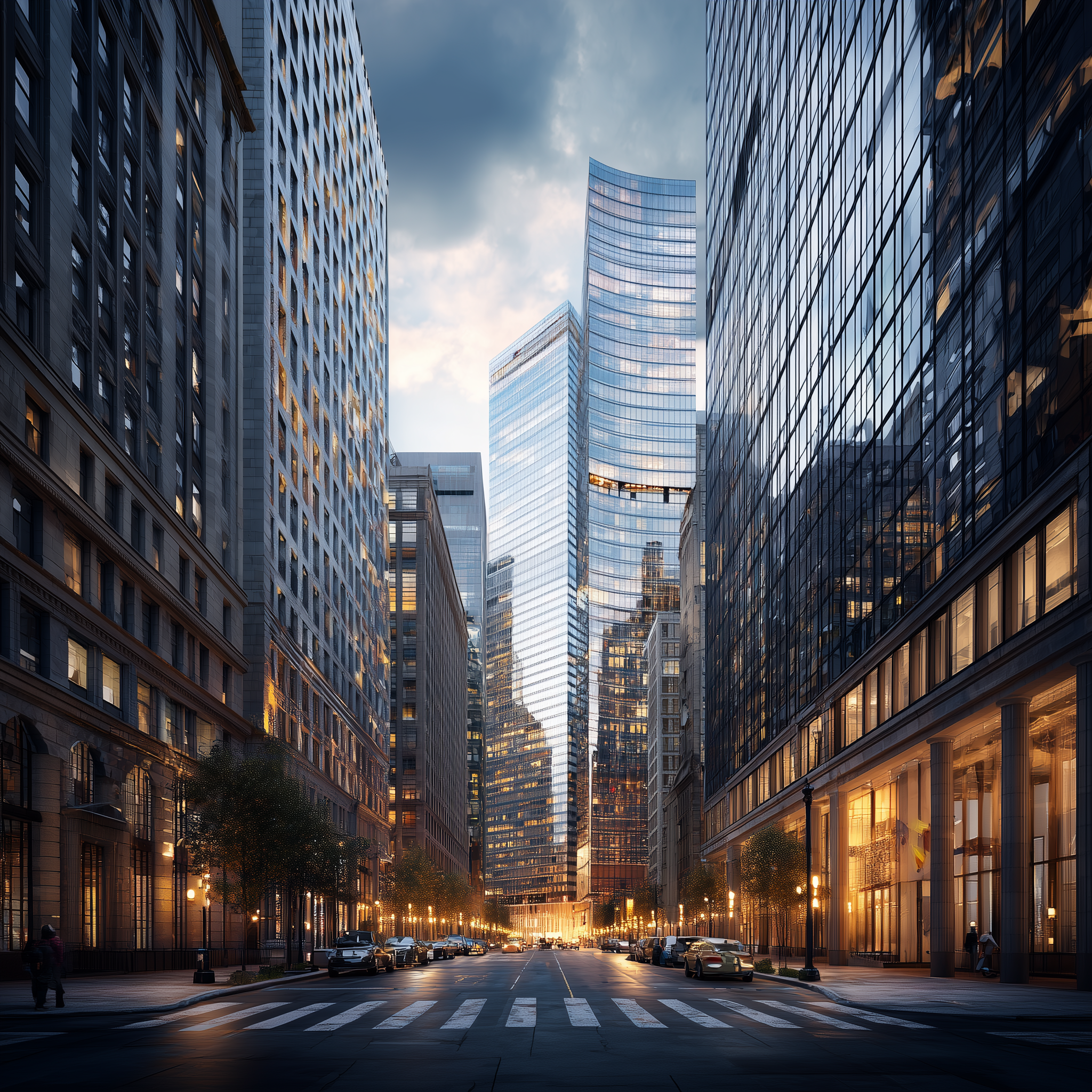 City skyline background